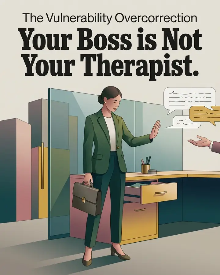 The Vulnerability Overcorrection: Your Boss is Not Your Therapist.
